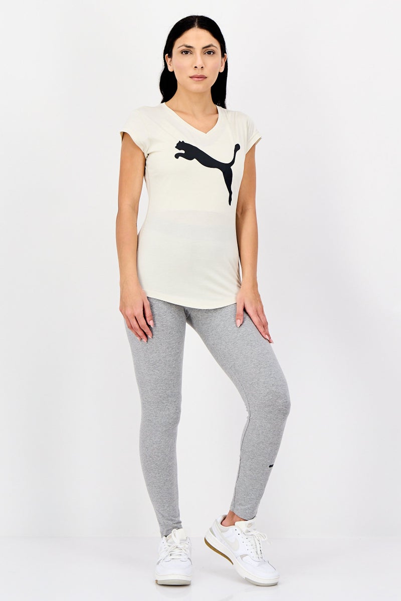 PUMA Women Sportswear Fit Short Sleeve Training Top, Beige - Image 2